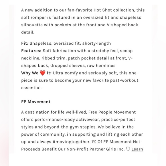 FREE PEOPLE MOVEMENT Casual Hot Shot Tee Romper Size X-Small New - Picture 11 of 16